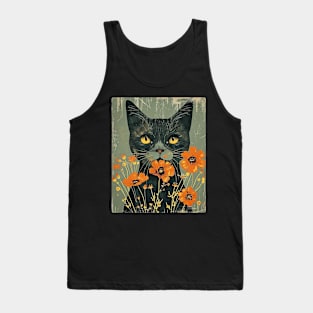 Persian Cat Flowers Photo Funny Cat Lover Gift Idea Tank Top